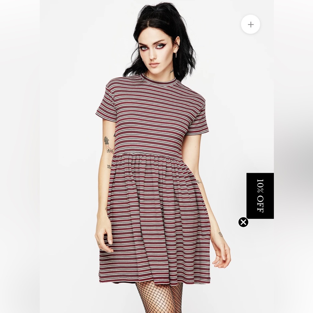Calliophis Striped Mini Smock Dress
